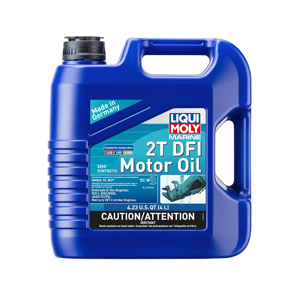 20518 – LIQUI MOLY Oil, TC-W3 Semi Synthetic For Use With High Stress Direct Fuel Injection 2-Stroke Marine Engines 4...